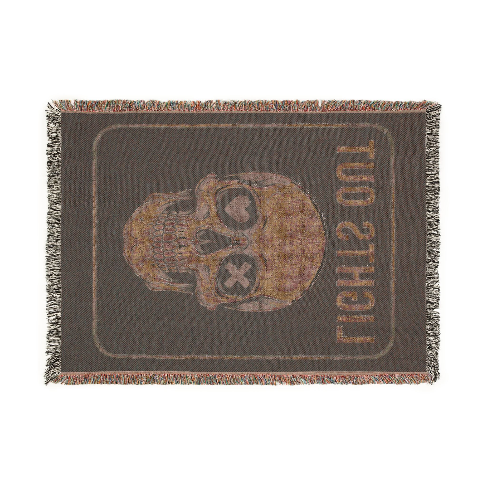 Skull 'Lights Out' Woven Throw Blanket