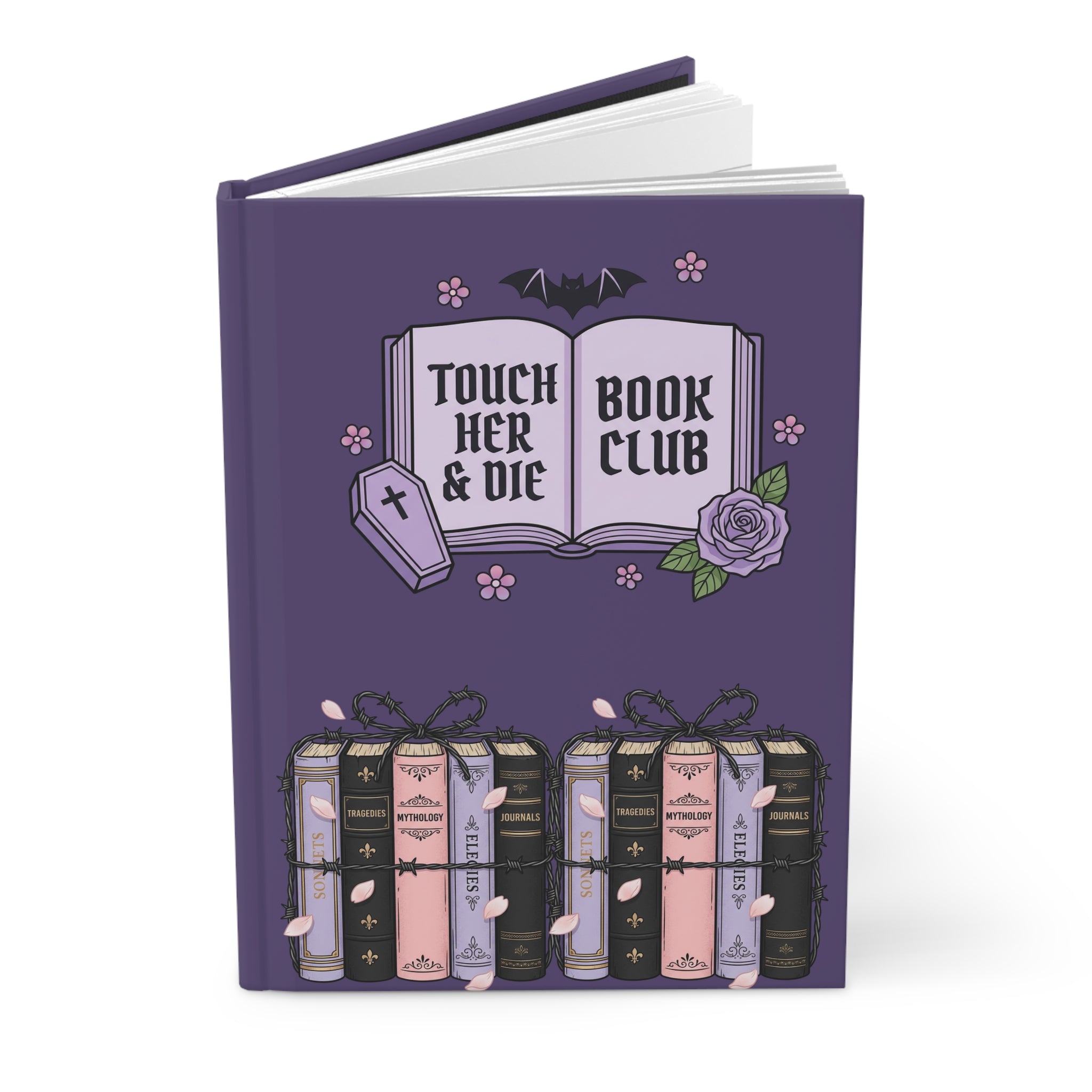 Hardcover Journal — "Touch Her & Die" Gothic Book Club Notebook (Library of...)