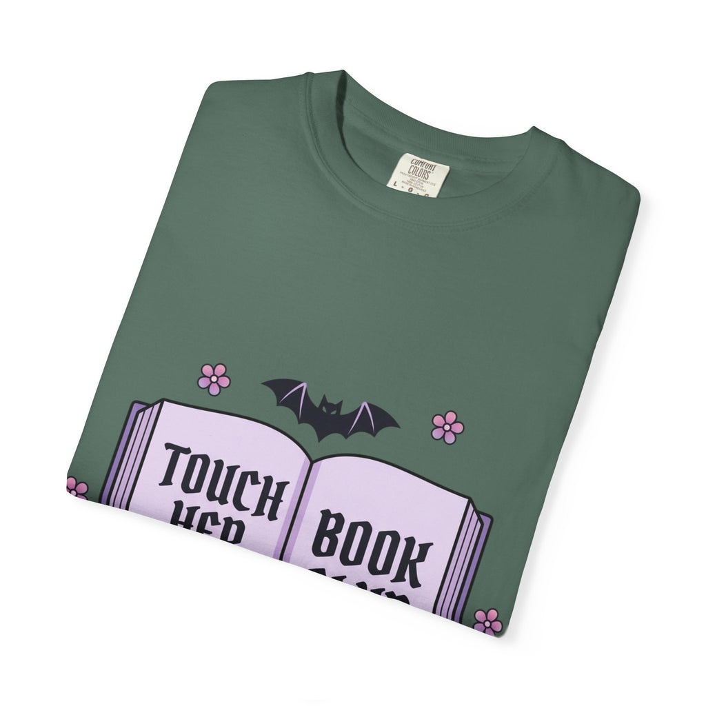"Touch Her & Die" Gothic Reading Tee (Back: "Fictional Men Are Just Better")