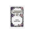Personalized Gothic Library Acrylic Sign with Wooden Stand – "From the Library of: [Name]"