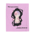 Velveteen Blanket — "You were never...hidden from me" Keyhole Floral Plush Throw