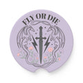 Lavender "Fly or Die" Soapstone Car Coaster - Dragon & Dagger Air Freshener Insert