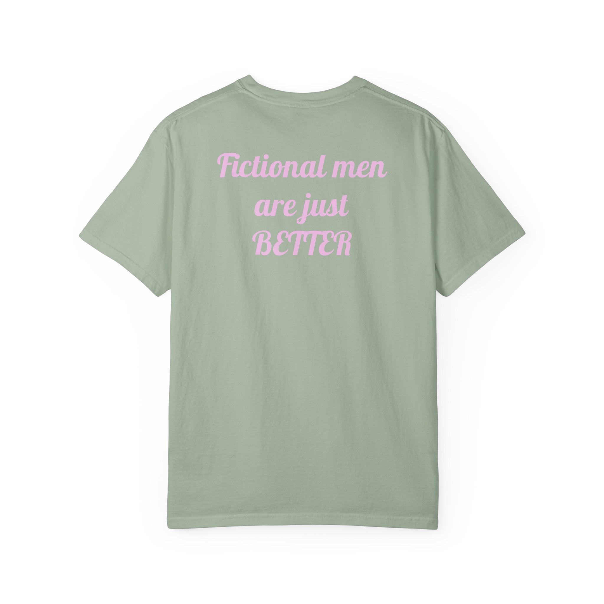 "Touch Her & Die" Gothic Reading Tee (Back: "Fictional Men Are Just Better")