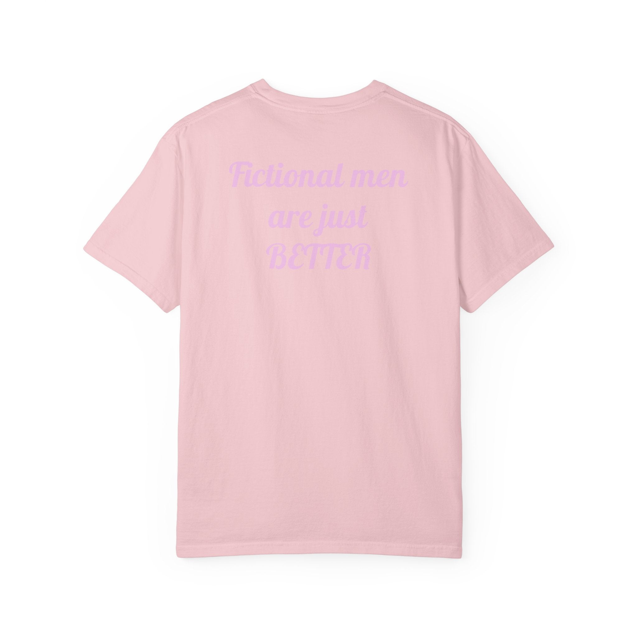 "Touch Her & Die" Gothic Reading Tee (Back: "Fictional Men Are Just Better")