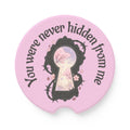 Car Coaster — “You Were Never Hidden From Me” Keyhole Floral Stone Coaster