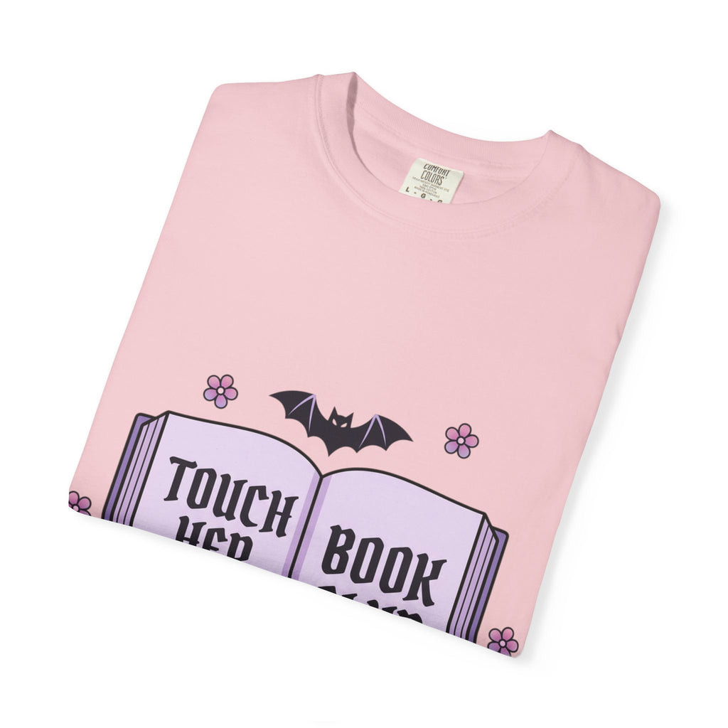 "Touch Her & Die" Gothic Reading Tee (Back: "Fictional Men Are Just Better")
