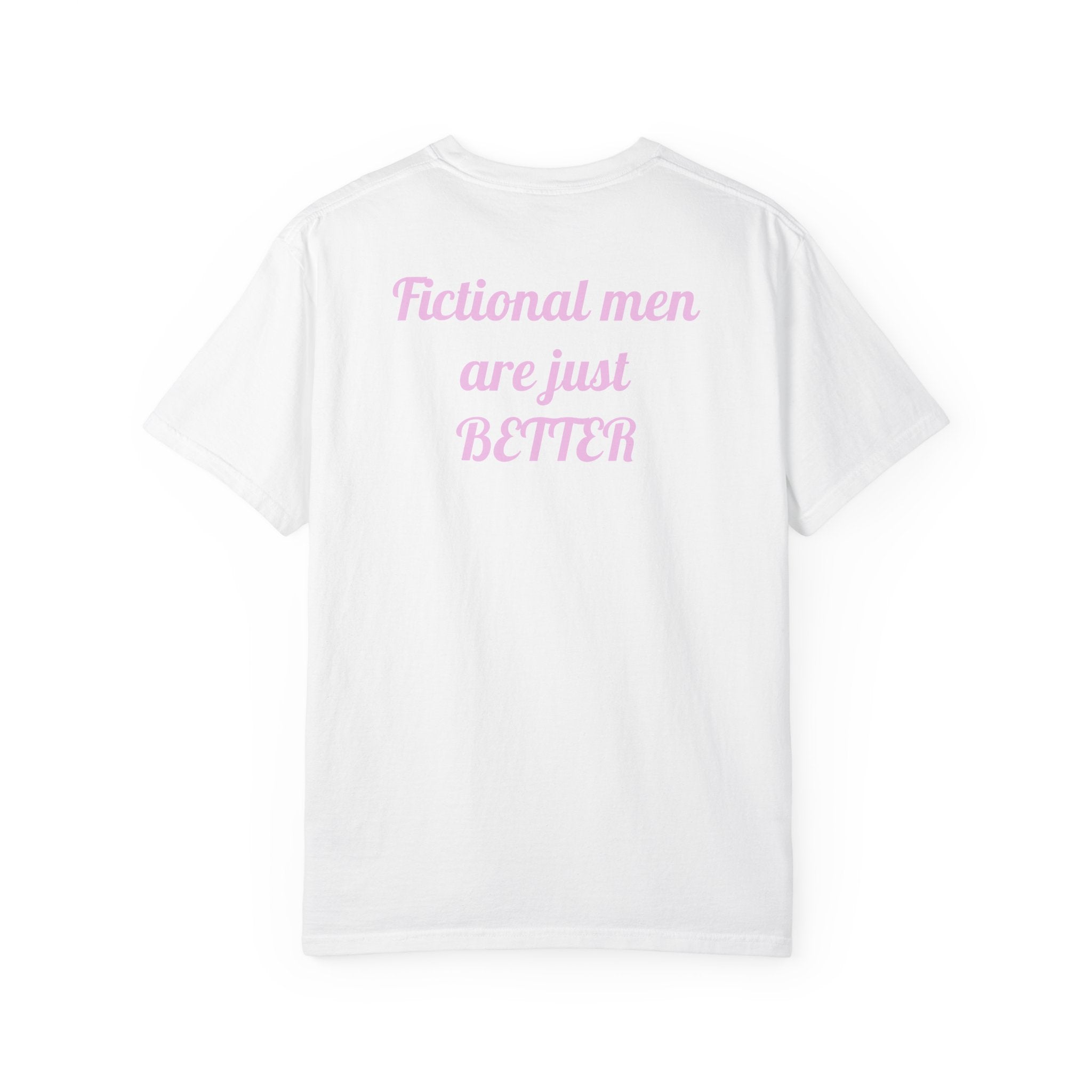"Touch Her & Die" Gothic Reading Tee (Back: "Fictional Men Are Just Better")